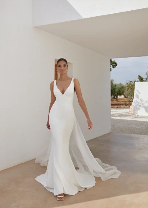 Robe de mariée -Minimaliste – Incontournable – JA- ALB – 534