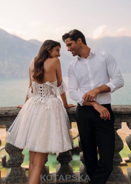 Robe de mariée- courte – Incontournable -KT -07-1032