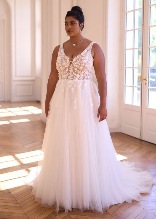 Robe de mariée grande taille Celia1